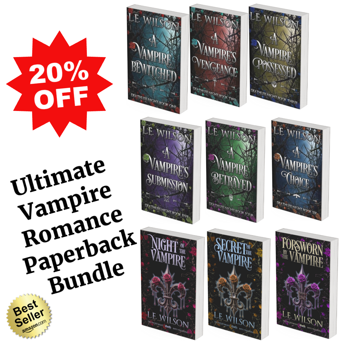 Deathless Night Paperback Bundle (discreet cover)