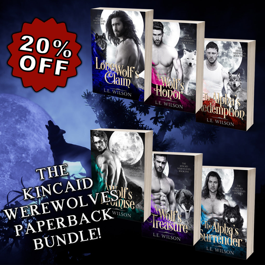 Kincaid werewolf paperback bundle, shifter romance, paranormal romance