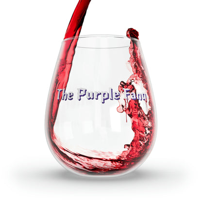 Purple Fang - Stemless Wine Glass, 11.75oz